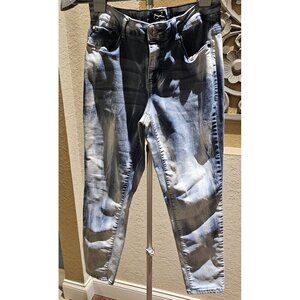 Earl Jeans Size 10 Cowgirl / Western Women's Distressed Dark and Light Washed